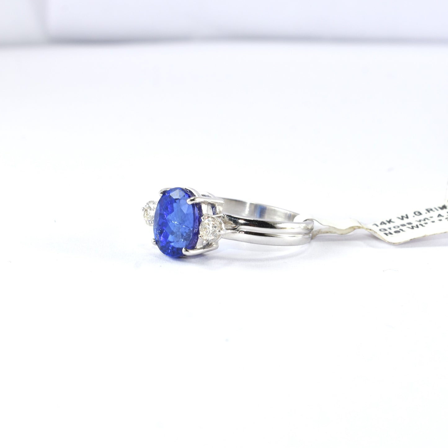 Evergreen In Demand Tanzanite And Diamond 14K White Gold Ring