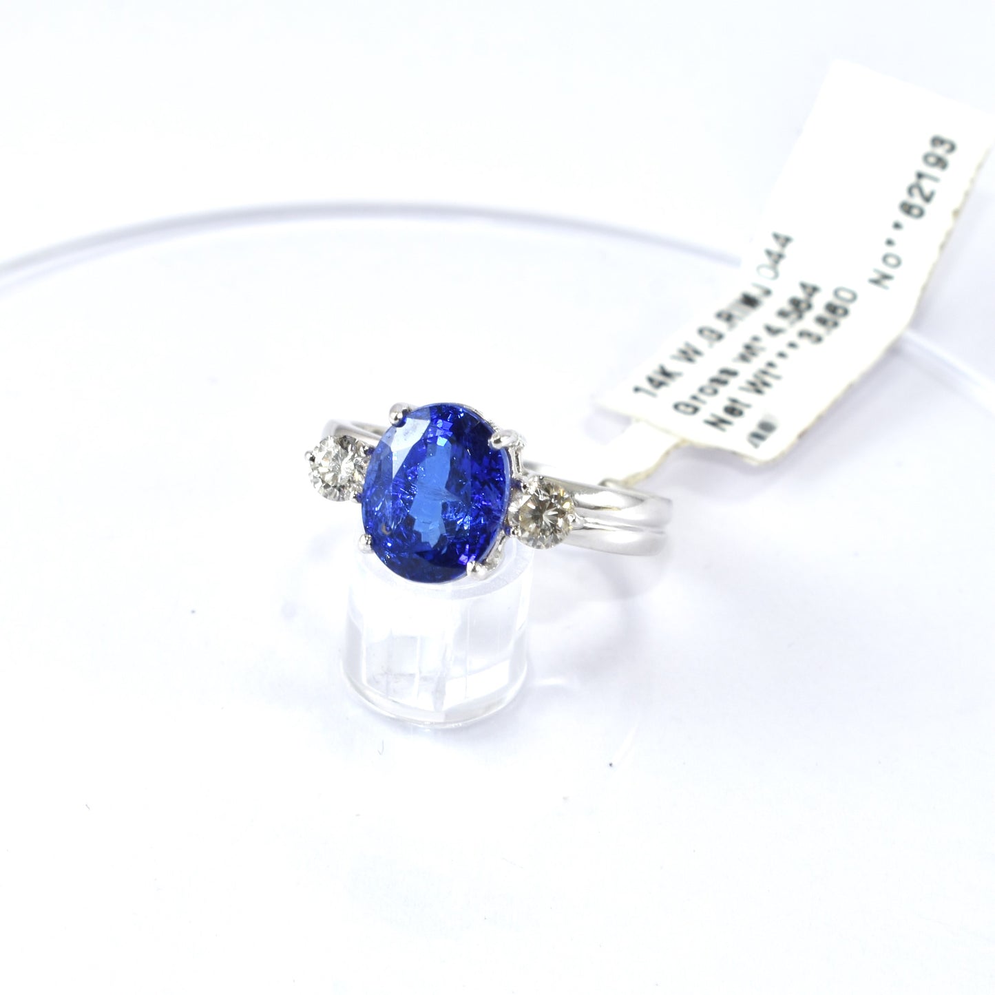 Evergreen In Demand Tanzanite And Diamond 14K White Gold Ring