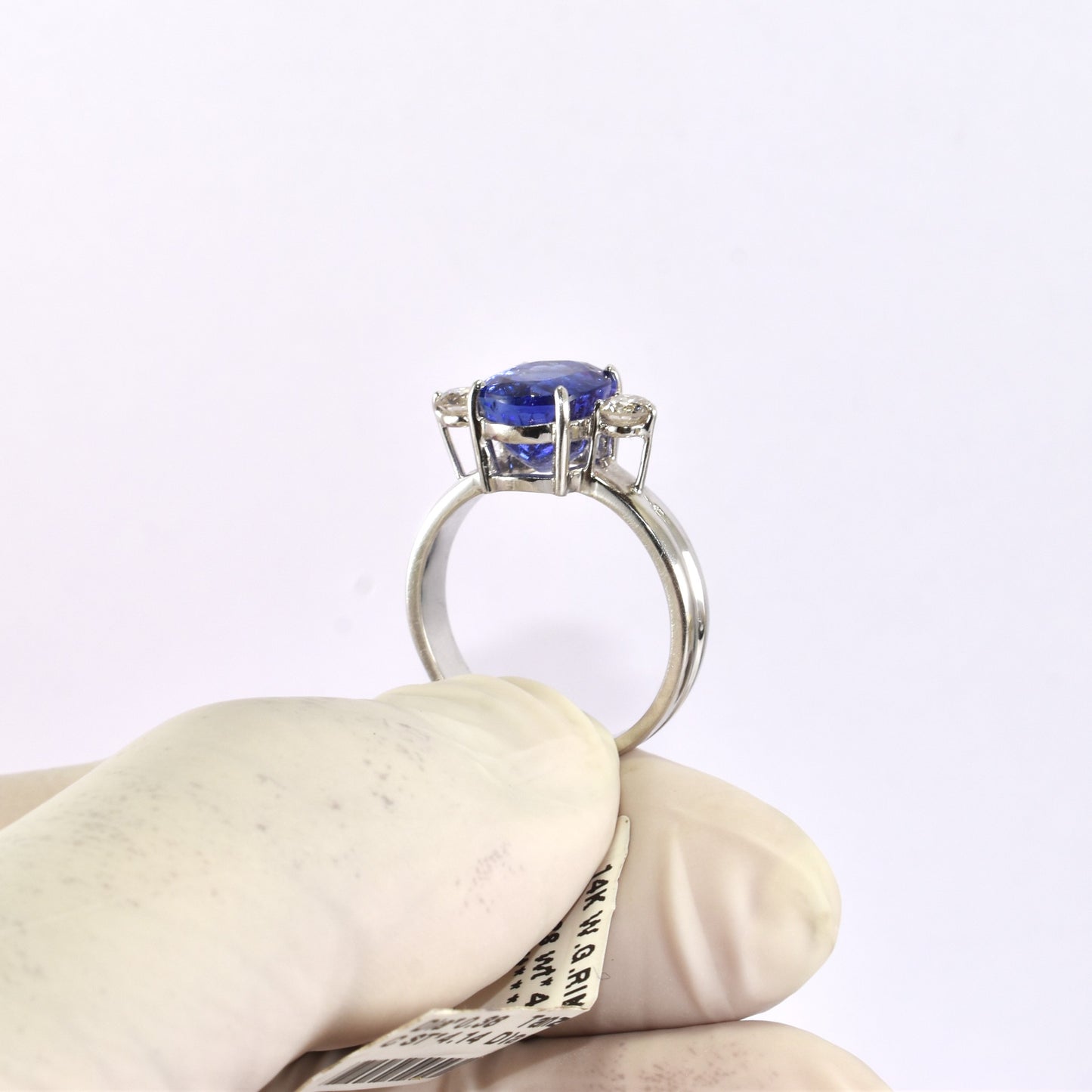 Evergreen In Demand Tanzanite And Diamond 14K White Gold Ring