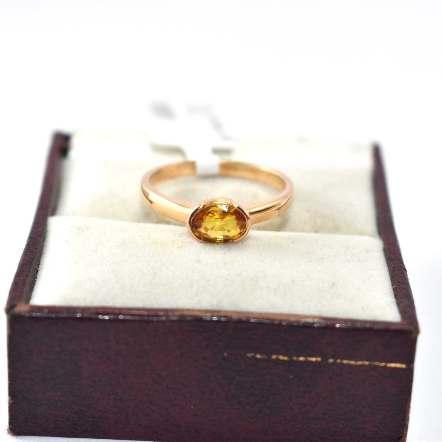 Perfect Unisex Signet 14K Yellow Gold Yellow Sapphire Ring